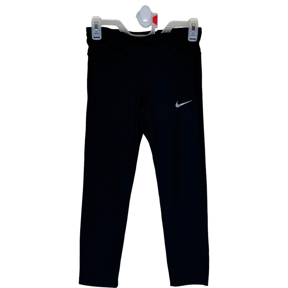 Nike Leggings Women Small Black Dri-FIT Cropped Running Yoga Athletic 831657-011